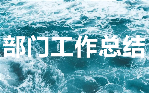 部门工作总结范文模板大全22篇