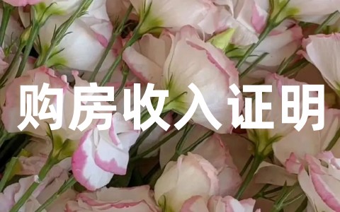 购房收入证明模板范本大全(通用30篇)