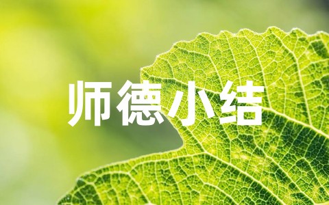 教师个人师德小结 师德方面的总结范文大全