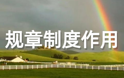 规章制度的作用范文大全 简述规章制度的重要性