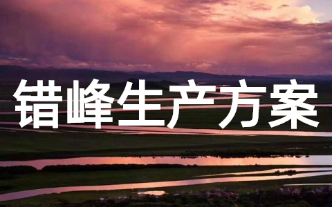 单位错峰生产工作方案大全