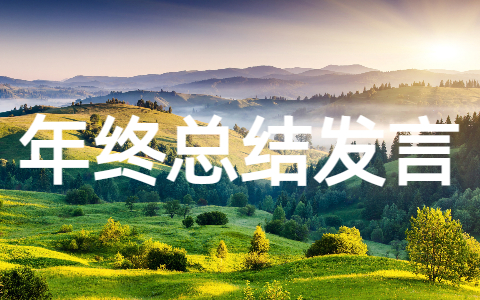 年终总结发言 年终总结个人简短发言