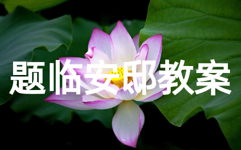 题临安邸教案设计（精选10篇）