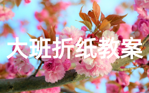 大班折纸教案 适合大班孩子的手工折纸