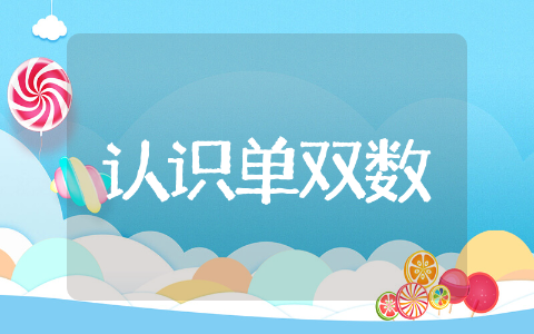 大班认识单双数教案精选 大班认识单双数教案通用