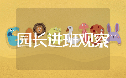 园长进班观察记录30篇推荐 园长进班观察记录30篇通用