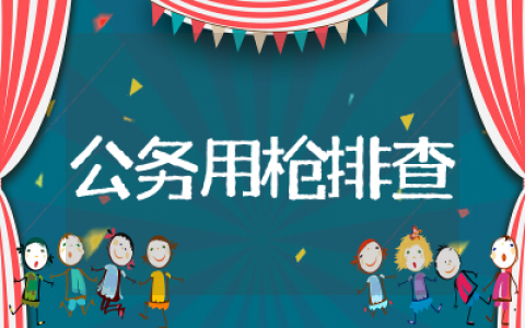 公务用枪排查整治自查自纠报告精选 公务用枪排查整治自查自纠报告总结