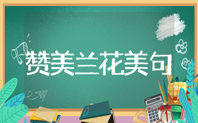 赞美兰花的美句 形容兰花的漂亮的短句