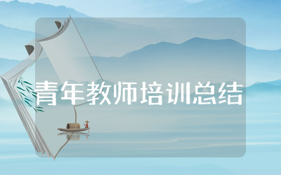 青年教师培训总结通用范文 青年教师培训总结及收获