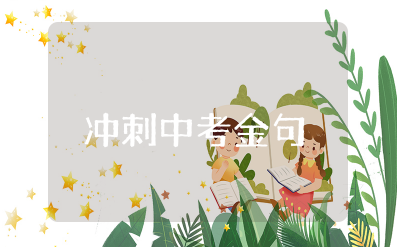 初三冲刺中考金句简短 冲刺中考的励志句子