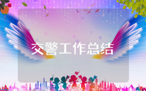 交警个人工作总结 交警工作总结精辟简短