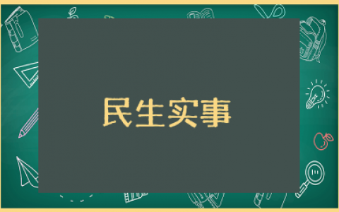 民生实事工作总结 关于民生实事总结报告