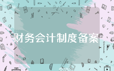 财务会计制度备案范本模板 财务会计制度备案报告范本