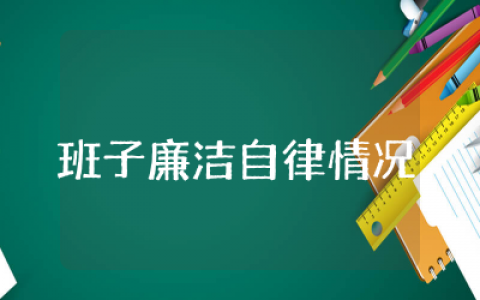 班子廉洁自律情况评价总结精选  班子廉洁自律情况评价简短汇总