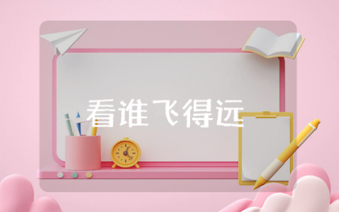 《看谁飞得远》户外活动教案大全 幼儿园《看谁飞得远》体育活动教学设计