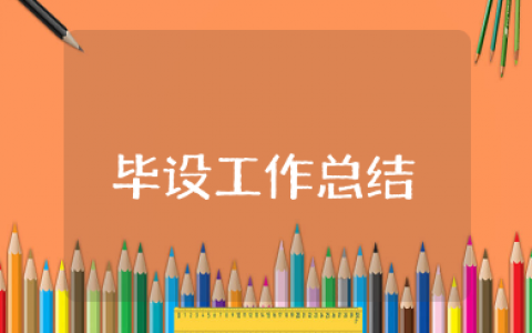 毕设工作总结 毕业设计工作总结15篇