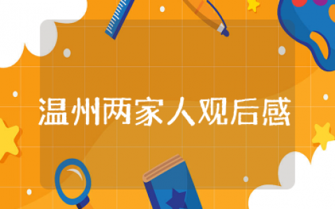 《温州两家人》观后感总结 《温州两家人》电视剧的心得