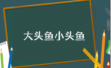 《大头鱼和小头鱼》教案及反思汇总 《大头鱼和小头鱼》语言活动教学设计