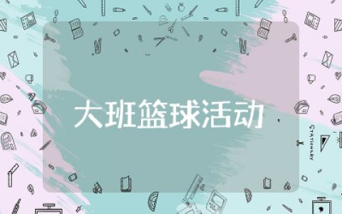 幼儿园大班篮球活动教案设计大全  大班篮球活动教案及反思通用