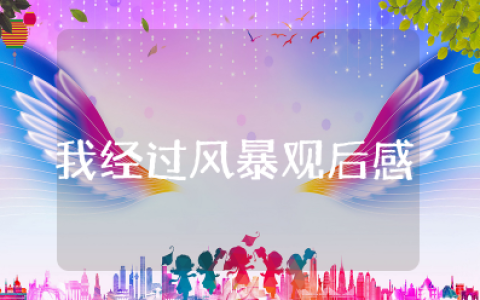 《我经过风暴》观后感(精选15篇)