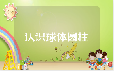 《认识球体和圆柱体》大班教案范文 《认识球体和圆柱体》一等奖教学设计