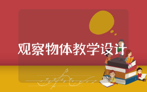 观察物体教学设计一等奖  观察物体教案通用及反思