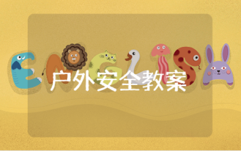 幼儿园户外安全教案精选15篇 户外安全教育教学方案设计