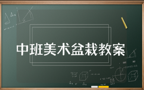 中班美术盆栽教案 中班美术盆花的教案及反思
