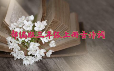 部编版三年级上册古诗词解读及专项练习题资料整理汇总