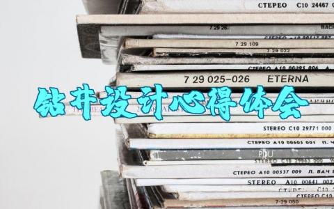 钻井设计的心得体会总结范文 钻井工个人总结与自我评价范文