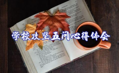 学校攻坚五问心得体会 开展五问大讨论心得体会总结
