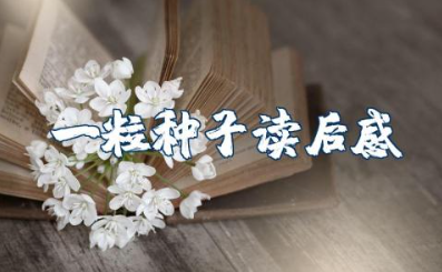 《一粒种子》读后感 《一粒种子》启示和道理