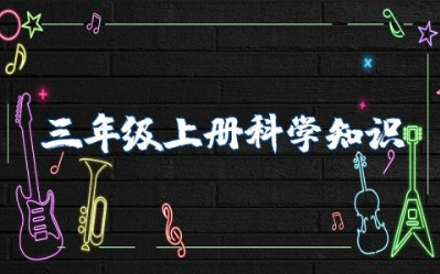 三年级上册科学知识点归纳总结及重要概念和理论资料整理