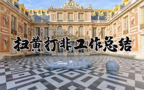 2025年上半年扫黄打非工作总结 扫黄打非工作总结及工作计划