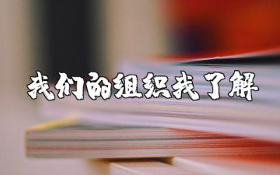 《我们的组织我了解》综合实践教案及反思总结