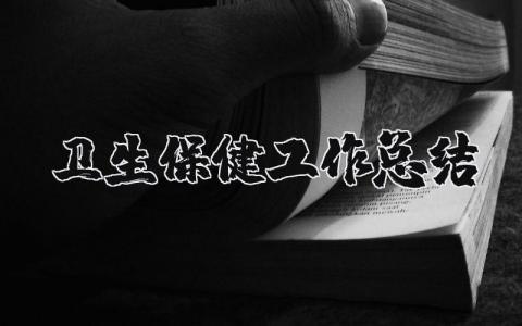 2025年卫生保健工作总结及工作计划