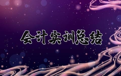 会计实训总结报告 会计综合实训总结与体会范文