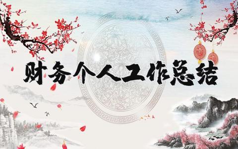 财务个人工作总结报告范文 财务工作总结精辟简短