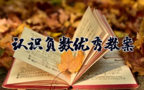 认识负数优秀教案 负数的初步认识优秀教学设计