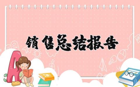 销售总结报告的范文 销售个人心得总结模板