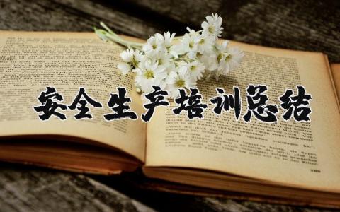 安全生产培训总结精选范文 安全生产培训学习感悟总结合集