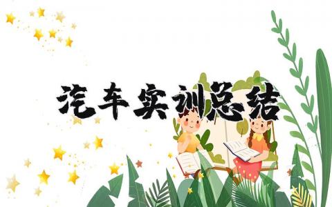 汽车实训总结报告 汽车实践心得体会