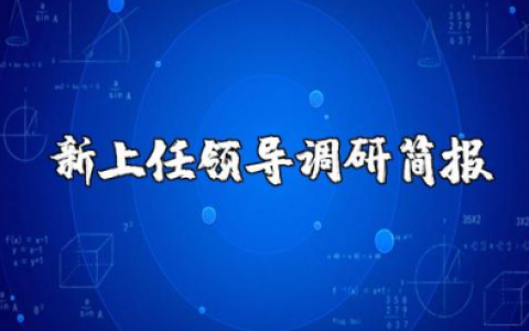 ​新上任领导调研简报汇总 新上任领导调研报告范文合集