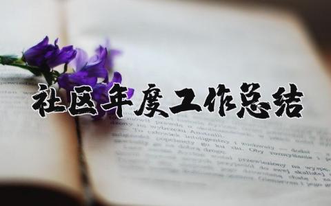 社区年度工作总结及计划 社区年度工作总结个人报告