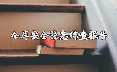 仓库安全隐患排查报告范文模板大全