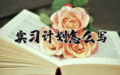 实习计划怎么写 关于实习工作计划范文