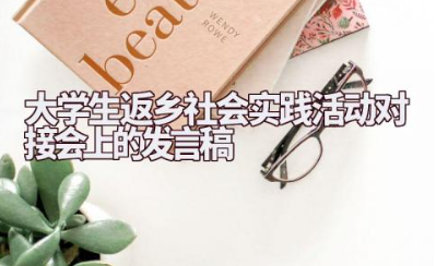 大学生返乡社会实践活动对接会上的汇报发言稿范文