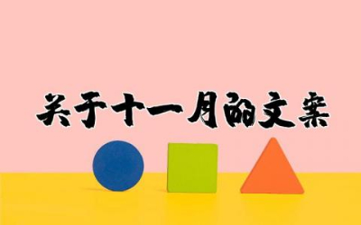 关于十一月的文案短句  十一月适合发朋友圈文案句子
