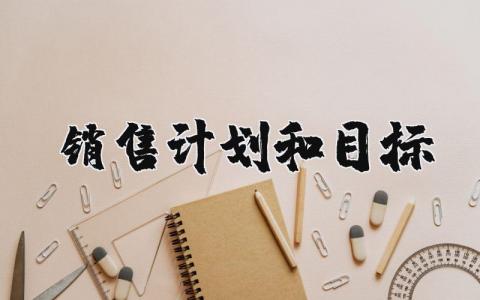 销售计划和目标范文 业绩计划和目标怎么写