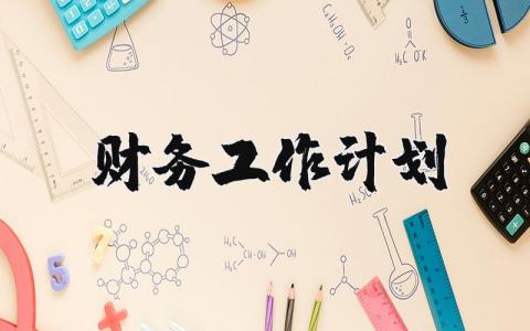 财务工作计划与安排 财务工作计划及目标模板